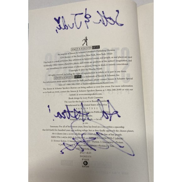 Starglass by Phoebe North (2013, Hardcover Book) FIRST EDITION - SIGNED - Picture 4 of 4